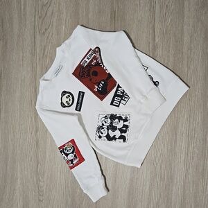 Dolce & Gabbana White Sweatshirt with Graphic Patches, Size 4y